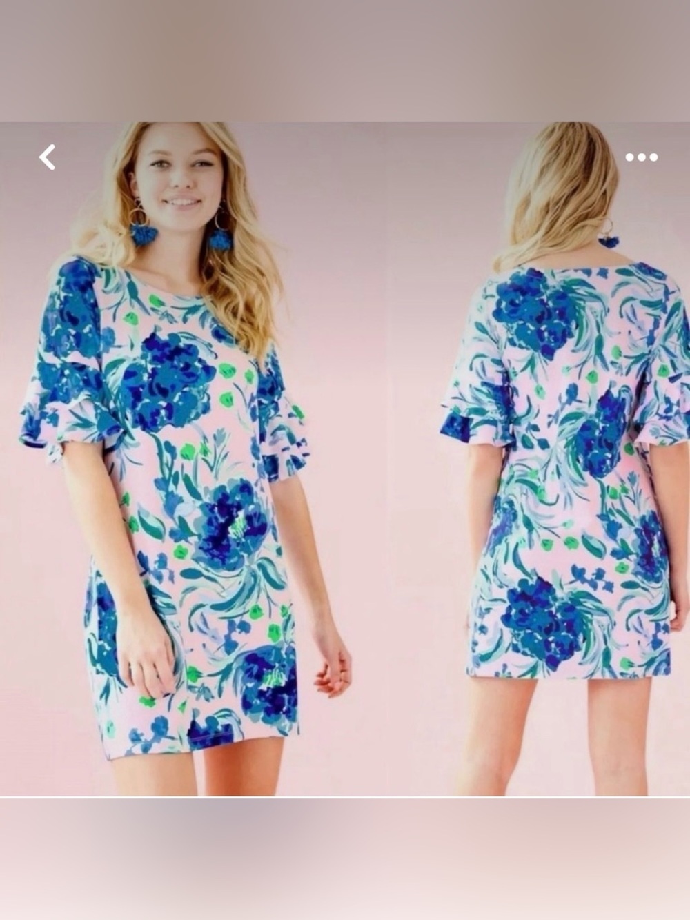 Lilly Pulitzer Lula Dress pink tropics sweet pea size large NWT